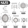 10Pcs 5 Style Alloy Pendant Cabochon Settings HJEW-TAC0120-3
