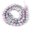 Anti-Tarnish Electroplate Glass Beads Strands EGLA-T021-8mm-15-06-2
