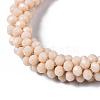 Faceted Opaque Glass Beads Stretch Bracelets BJEW-S144-002E-05-4