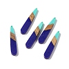 Opaque Resin & Walnut Wood Pendants RESI-M027-12B-3