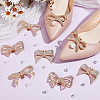 8Pcs 4 Styles Bowknot Alloy Rhinestone Shoe Decorations AJEW-PH0011-73-5