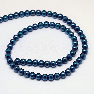 Electroplate Non-magnetic Synthetic Hematite Beads Strands G-J169A-3mm-03-1