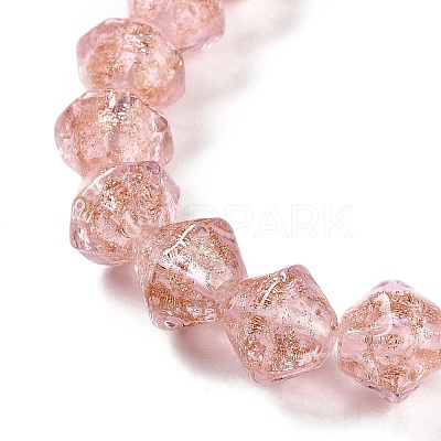 Handmade Gold Sand Lampwork Beads LAMP-Q036-04D-1