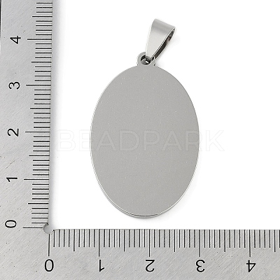 Non-Tarnish 201 Stainless Steel Pendant Cabochon Settings X-STAS-L279-012P-01-1