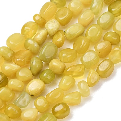 Natural Korea Olive Jade Nuggets Beads Strands G-T150-A02-01-1