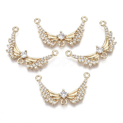 Brass Micro Pave Cubic Zirconia Chandelier Component Links KK-R111-040-1