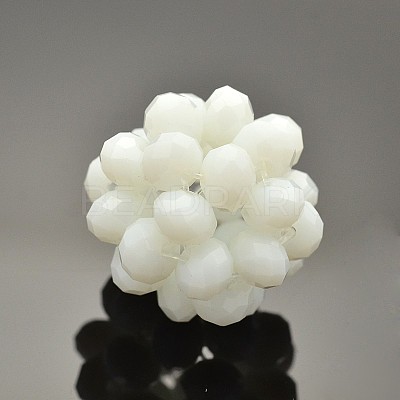 Imitation Jade Glass Round Woven Beads GLAA-A034-4mm-B16-1