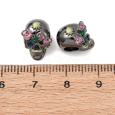 Rack Plating Brass European Beads KK-B076-18B-1-1
