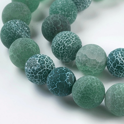 Natural Crackle Agate Beads Strands G-G055-10mm-4-1