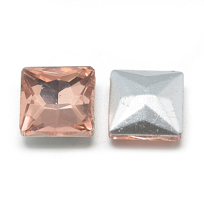 Pointed Back Glass Rhinestone Cabochons RGLA-T027-8x8mm-06-1
