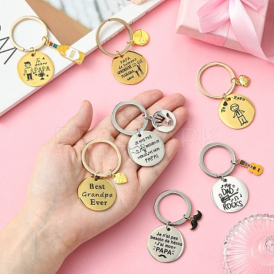 Alloy & 201 Stainless Steel Keychain KEYC-YW00102-01-1