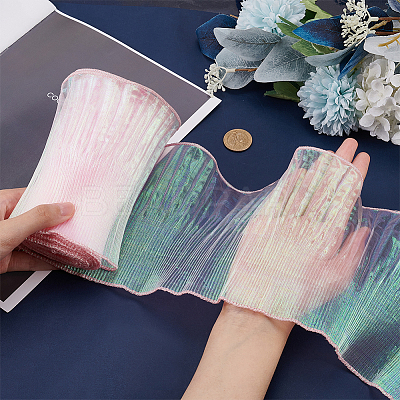 6 Yards Laser Polyester Pleated Lace Trim OCOR-BC0006-11D-1