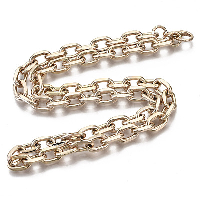 Iron Cable Chains Necklace Making MAK-N034-003B-G-1