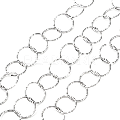 Tarnish Resistant 304 Stainless Steel Rolo Chains CHS-G027-06P-1