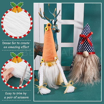 Artificial Wool Gnome Beard Costume Beard DIY-WH0188-94A-1