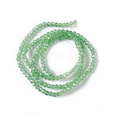 Electroplate Glass Beads Strands EGLA-R048-2mm-10-1