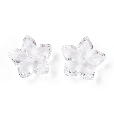 Transparent Glass Bead Caps GLAA-N001-07-1