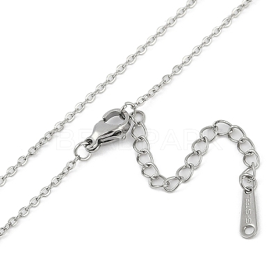 Halloween Series 202 Stainless Steel Cable Chain Spider Pendant Necklaces NJEW-S005-01P-F-1