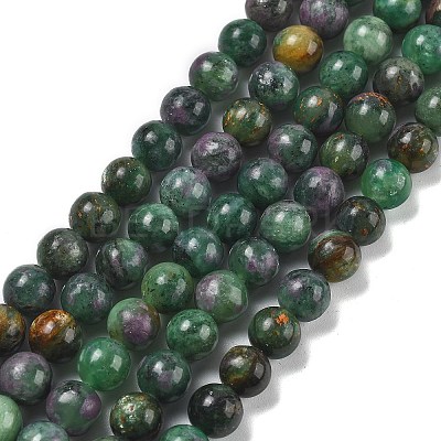 Natural Ruby in Zoisite Beads Strands G-R011-A02-02-1