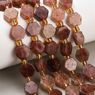 Natural Strawberry Quartz Beads Strands G-F833-B01-01-1