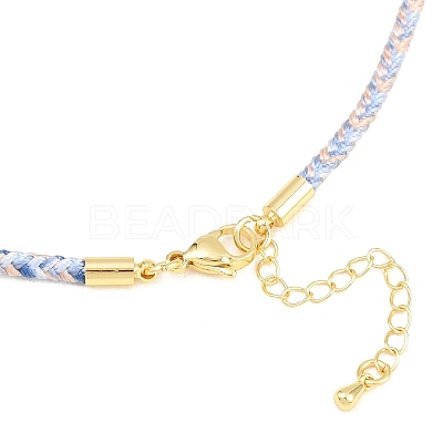 Braided Polycotton Cord Necklaces Making MAK-F038-B16-G-1