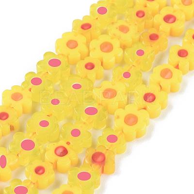 Handmade Millefiori Glass Bead Strands X-LAMP-J035-8mm-06-1