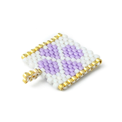 Handmade MIYUKI Japanese Seed Loom Pattern Seed Beads PALLOY-MZ00126-1