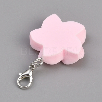 Resin Flower Pendant Decoration HJEW-WH0042-143F-1