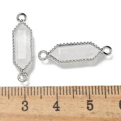 Natural Mixed stone Faceted Double Terminal Pointed Hexagon Connector Charms G-G181-04P-1