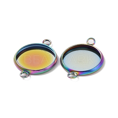 Ion Plating(IP) 304 Stainless Steel Cabochon Connector Settings STAS-G127-14-12mm-M-1