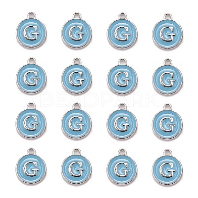 Platinum Plated Alloy Enamel Charms LS-ENAM-S118-04G-P-1