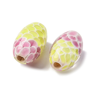 Two Tone Handmade Lampwork Beads LAMP-K042-01G-1