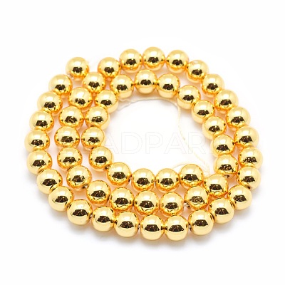 Electroplate Non-magnetic Synthetic Hematite Beads Strands G-L485-01A-G-1