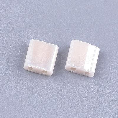2-Hole Opaque Glass Seed Beads SEED-S023-07G-1