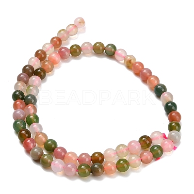 Natural Agate Beads Strands G-F814-A02-6mm-1