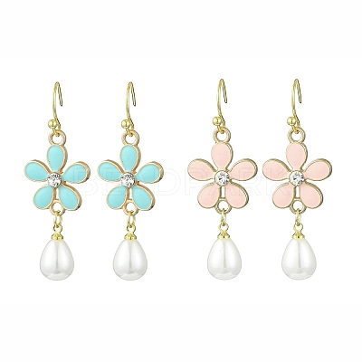 Alloy Enamel Dangle Earrings EJEW-JE06294-02-1