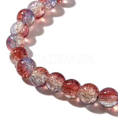 Crackle Glass Beads Strands X-CCG-C002-8mm-11-1