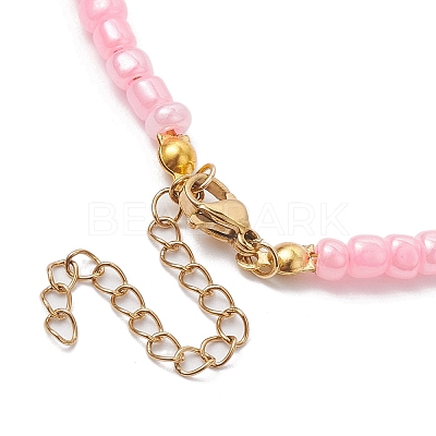 Butterfly Alloy Acrylic Charm Bracelets BJEW-JB10487-02-1