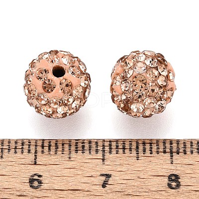 Polymer Clay Pave Rhinestone Beads RB-Q197-10mm-26-1