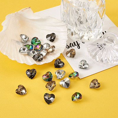 Electroplated Glass Charms EGLA-TA0001-07-1