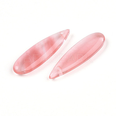 Cherry Quartz Glass Pendants G-N348-02B-1