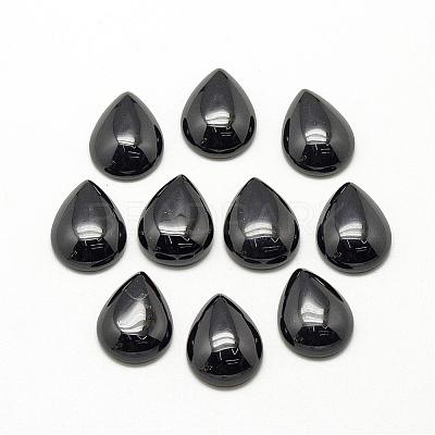 Natural Black Stone Cabochons G-R417-13x18-46-1