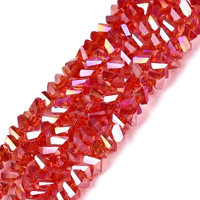 Electroplate Transparent Glass Beads Strands LS-EGLA-Q139-01A-A12-1