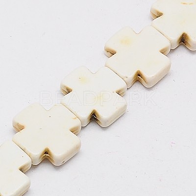 Synthetic Turquoise Beads Strands TURQ-G118-15x15mm-09-1