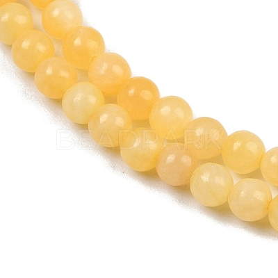 Natural Yellow Jade Bead Strands X-G-K121-01-4mm-1