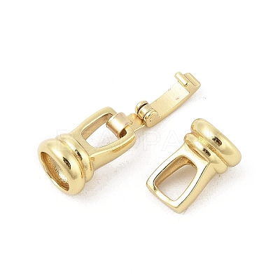 Brass Fold Over Clasps KK-U059-11G-1