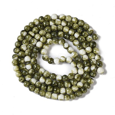 Baking Paint Glass Bead Strands GLAA-H031-01A-14-1