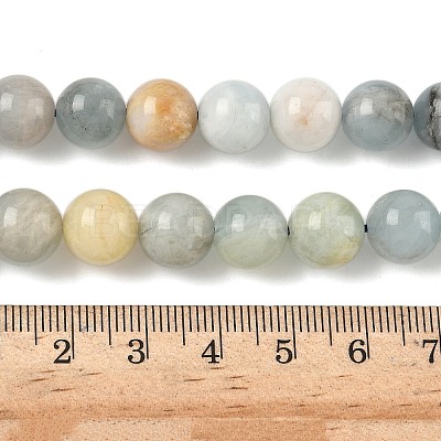 Natural Aquamarine Beads Strands G-D327-A01-10mm-1