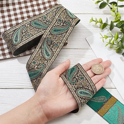 Ethnic Embroidery Polyester Flat Ribbons OCOR-WH0060-39B-1
