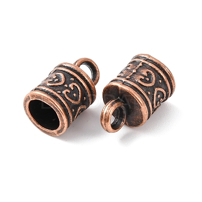 Tibetan Style Alloy Cord Ends TIBE-090-R-NR-1